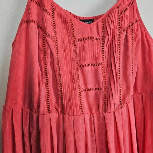 Torrid Bright Coral Chiffon Maxi Dress, Size 2 - Picture 8 of 12